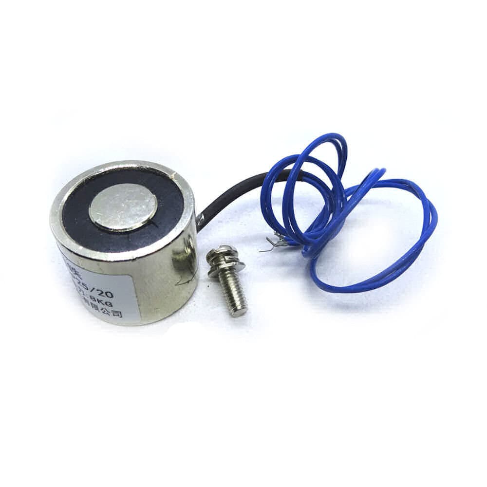 Elektromagnet 12 Volt 0,15A, hållkraft 8Kg.
