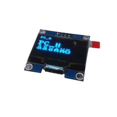 OLED display 1.3 tum, med blåa pixlar. 128x64 pixlar I2C SH1106
