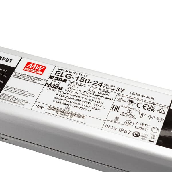 Mean Well ELG-150-24-3Y LED transformator, LED driver Konstantspänning, Konstantström 150 W 6.25 A 24 V/DC inte dimbar,