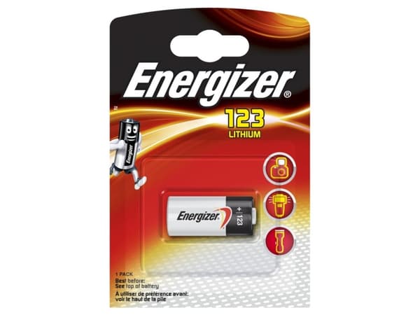 Batteri Energizer Lithium CR123, 3V
