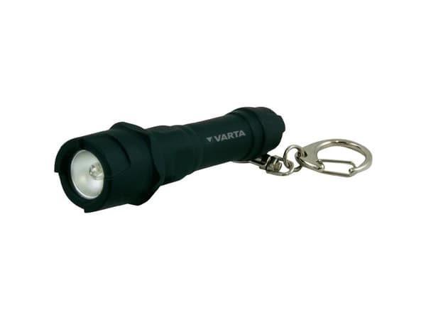 Varta 16701 101 421, Avaimenperätaskulamppu, Musta, Kumi, 9 m, IPX4, LED