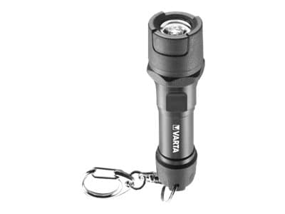 Varta 16701 101 421, Avaimenperätaskulamppu, Musta, Kumi, 9 m, IPX4, LED musta
