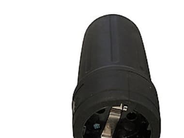 Förlängningskabel rund Schuko med jord 16A 250V IP44, gummi svart