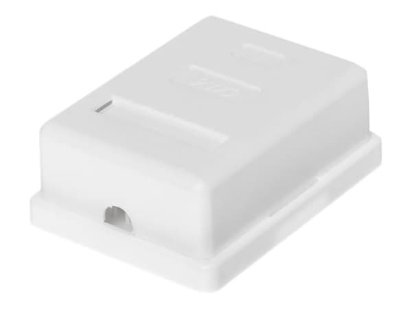 Netrack - Eluttag - RJ 45 - 1 nätverksuttag - vit