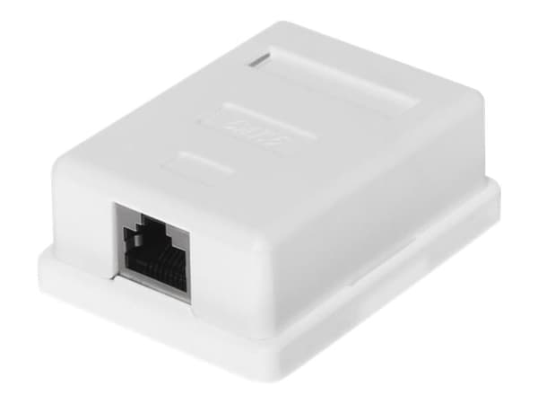 Netrack - Eluttag - RJ 45 - 1 nätverksuttag - vit