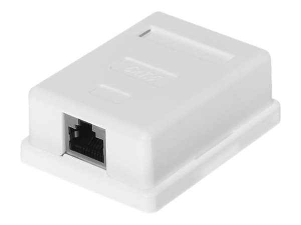 Netrack - Eluttag - RJ 45 - 1 nätverksuttag - vit