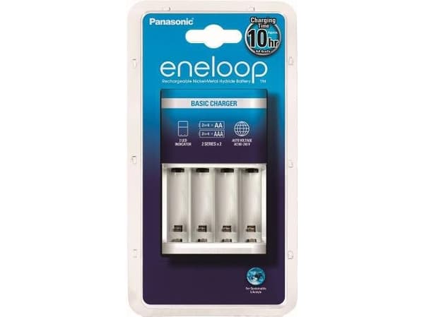 Panasonic BQ-CC51E - 10 t batterilader - (for 4xAA/AAA) - hvit - Europa