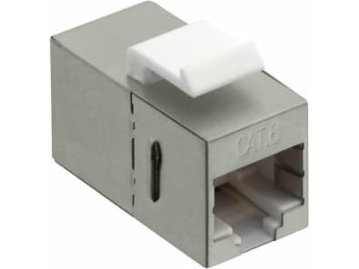 LogiLink NK4011, Tasainen, Metallinen, Valkoinen, RJ45, RJ45, Naaras, Naaras