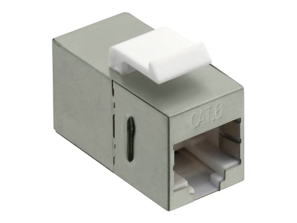 LogiLink NK4011, Tasainen, Metallinen, Valkoinen, RJ45, RJ45, Naaras, Naaras