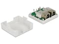 Pikkukuva 5 / 5: Delock Modular Wall - Stik til montering på overflade - CAT 6 - STP - RJ-45 X 2 - hvid