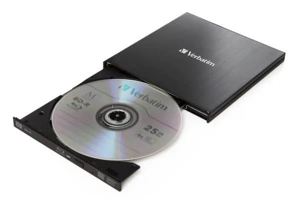 Verbatim External Slimline, Musta, Paikka, Työpöytä/Notebook, Blu-Ray RW, USB 3.2 Gen 1 (3.1 Gen 1), 145 mm