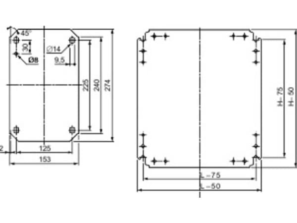 Schneider Electric NSYMM75, 450 mm, 650 mm, 125 mm