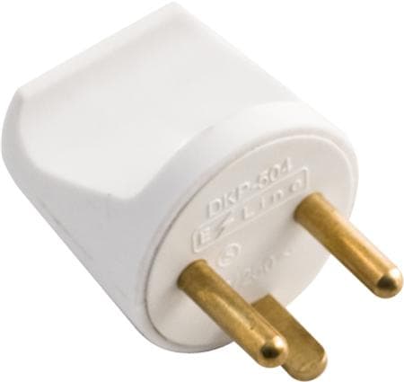 Stikprop rund med jord16A 250V hvid