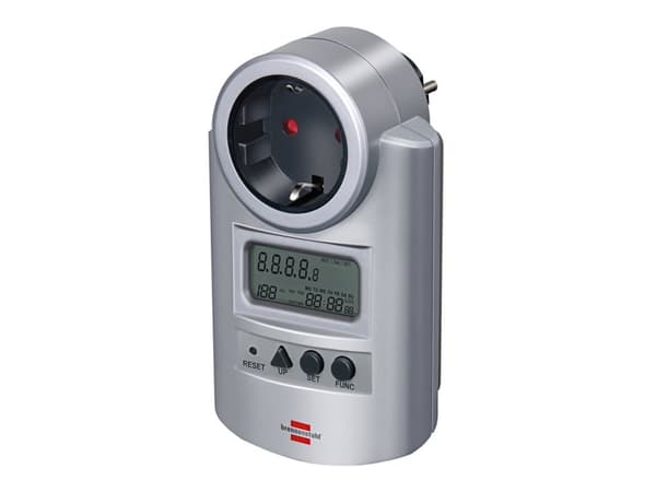 Brennenstuhl BN-PM231, Elektronisk, Plug-in, Starkström, Energieffektivitet, Power factor, Power frequency, Uteffekt, Spänning, Grå, kWh, LCD