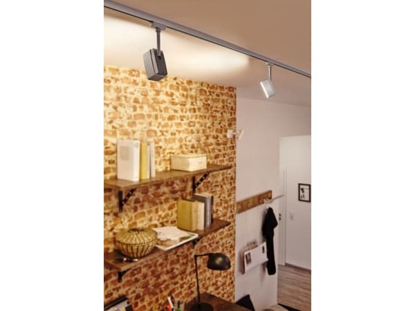 Paulmann 952.69, Skena för spotlight, 1 lampor, LED, 2700 K, 395 LM, Krom