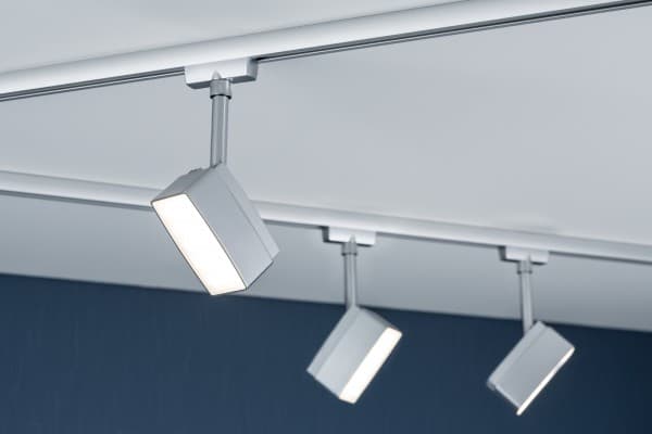 Paulmann 952.69, Skena för spotlight, 1 lampor, LED, 2700 K, 395 LM, Krom