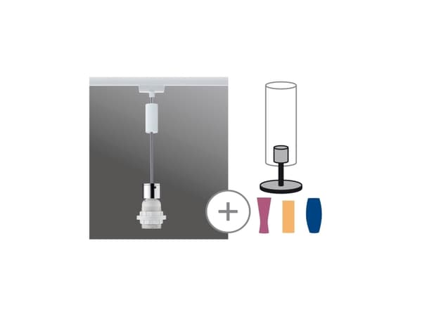 Paulmann 2Easy, 1 ampuller, E27, Kromfarget, Hvit