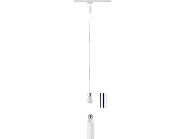 Paulmann 2Easy, 1 ampuller, E27, Kromfarget, Hvit
