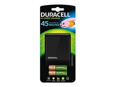 Duracell CEF27 - 0,75 h batteriladdare - (för 4xAA/AAA) 2 x AA-typ - NiMH - 1300 mAh - med 2 x AAA NiHM 750 mAh laddningsbara batterier