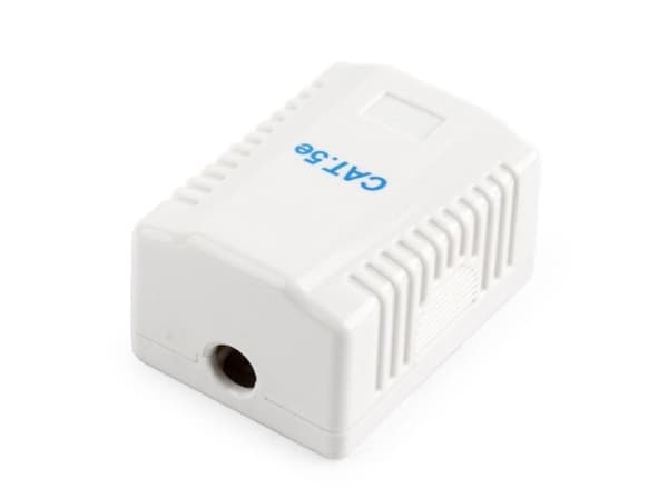 Cablexpert NCAC-1F5E-01 - Ytmonteringsbox för nätverk - CAT 5e - FTP - RJ-45 - vit