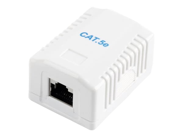 Cablexpert NCAC-1F5E-01 - Ytmonteringsbox för nätverk - CAT 5e - FTP - RJ-45 - vit