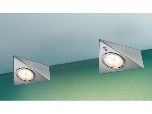 Paulmann 935.72, Overflateegnet, 3 ampuller, LED, 2700 K, 170 lm, Metallisk
