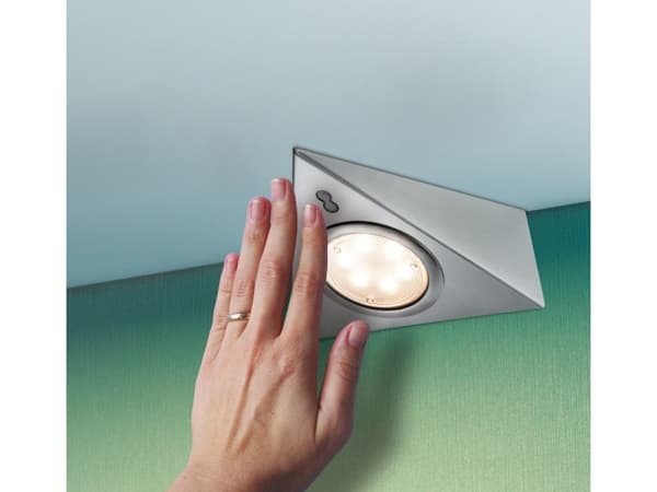 Paulmann 935.72, Overflateegnet, 3 ampuller, LED, 2700 K, 170 lm, Metallisk
