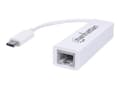 Miniatyrbild 1 av 5: Manhattan 507585, Kabel, USB Type-C, Ethernet, 100 Mbit/s, Vit