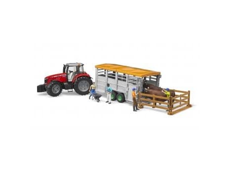 Bruder Livestock trailer with 1 cow toy