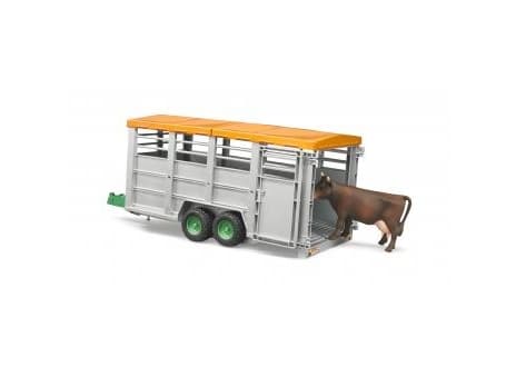 Bruder Livestock trailer with 1 cow toy