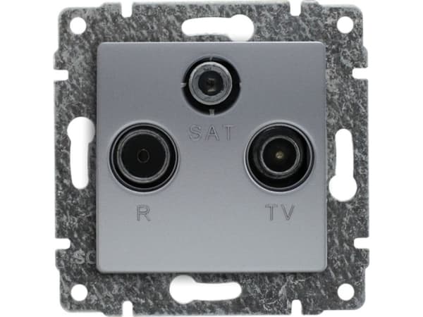 KOS VENA RTV/SAT antennekontakt, aluminiumsende (514076)