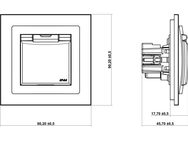 Karlik 8DGPB-1zd, IP44, 250 V, 16 A