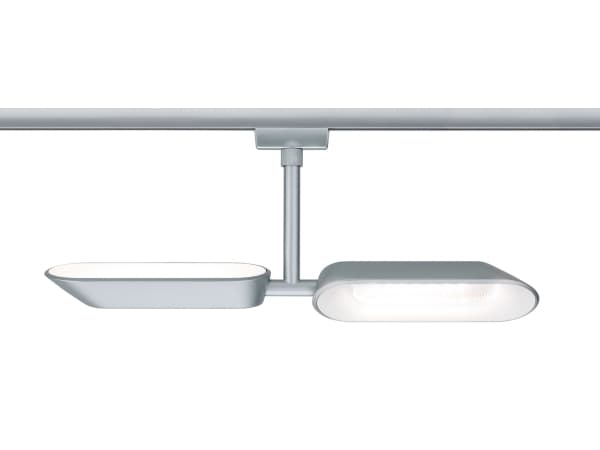 Paulmann 954.69, Skena för spotlight, 2 lampor, LED, 2700 K, 652 LM, Krom, Vit