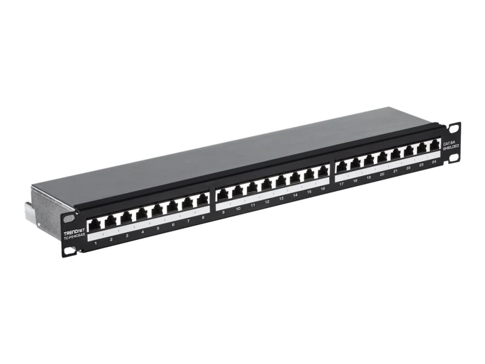 TRENDnet TC-P24C6AS - Patch-panel - CAT 6a - RJ-45 X 24 - 1U