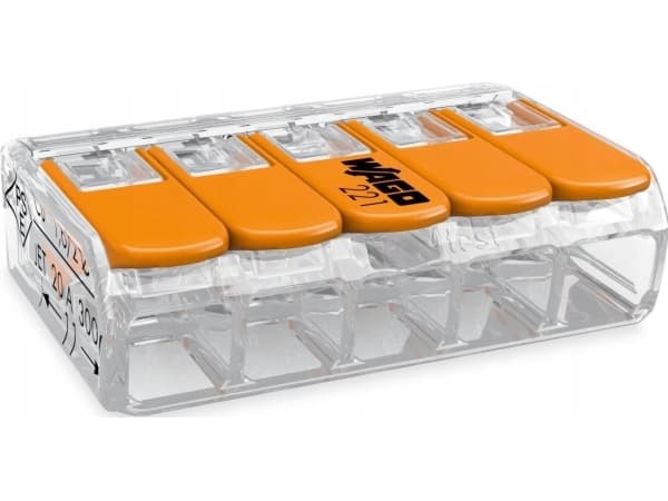 Wago 221-615, 450 V, Orange, Transparent, 1 styck