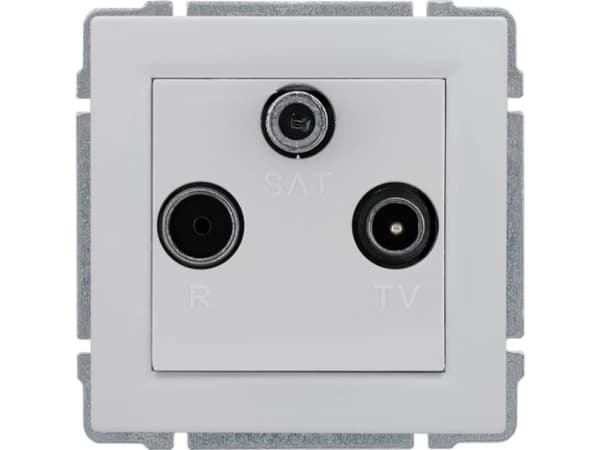 KOS antennuttag KOS66 RTV/SAT terminal vit (660476)