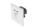 Pikkukuva 1 / 5: Lanberg AC-WS01-USB2-E, Pistorasia, Brittiläinen, 1 pää(t), 60 mm