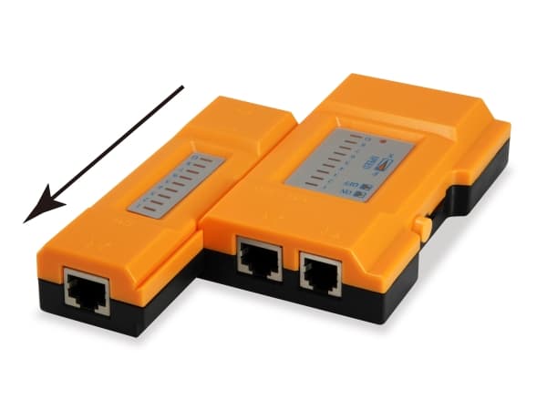 Equip 129967, RJ-11, RJ-12, RJ-45, Avskärmningstestning, Kortslutningstestning, Överföringstestning, Orange, RoHS, CE, 112 mm