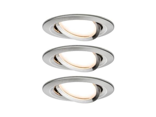 Paulmann 934.83, Indbygget lysplade, 3 pære(r ), LED, 2700 K, 630 lm, Metallic