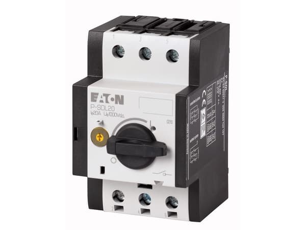 Eaton P-SOL20, Rotasjonsbryter, 2P, Koblet med ledninger (ikke trådløs), Sort, Hvit, IP20, TÜV