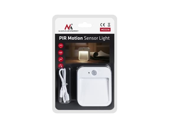 Maclean MCE236, 4 ampuller, LED, 30000 timer, Hvit, Batteri, Innebygd batteri