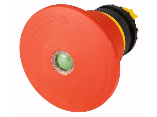 Eaton M22-PVT45P-MPI, Painikekytkin, Langallinen, Musta, Punainen, Keltainen, IP66, IP67, IP69K, UL, CSA, 45 mm