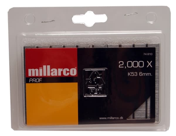 Millarco® niitit 6 mm K53 á 2.000 kpl.