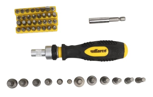 Millarco® skraldehåndtag med bits og toppe 46 dele