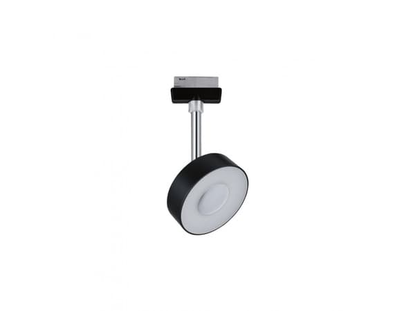 Paulmann Circle, Spotlight på skinne, Ikke-utskiftbare pærer, 3 ampuller, LED, 4000 K, Sort, Kromfarget