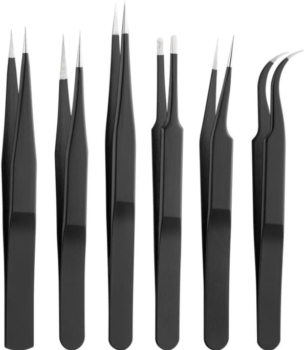 Goobay 41256, Rustfritt stål, Sort, Flat, Spiss, Bøyd, Rett, 6 stykker, Hengende boks