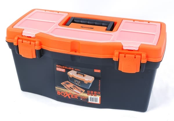 Boxer® Værktøjskasse 20" med opbevaring i låg 50 x 26 x 24 cm.
