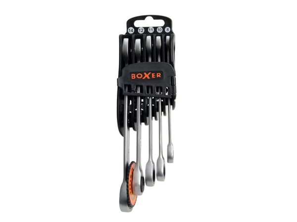 Boxer® ringgaffelnøgler med skralde 8, 10, 11, 12 , 14 mm