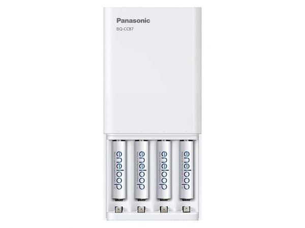 Panasonic eneloop BQ-CC87 - 1.25 - 6 timmars batteriladdare - (för 2/4xAA/AAA) 4 x AA typ - 1900 mAh