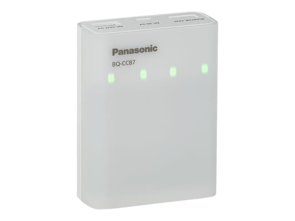 Panasonic eneloop BQ-CC87 - 1.25 - 6 timmars batteriladdare - (för 2/4xAA/AAA) 4 x AA typ - 1900 mAh
